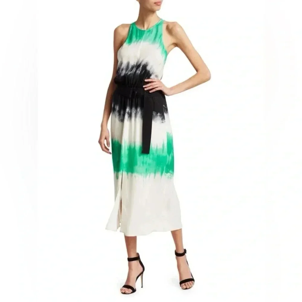 A.L.C Tallulah Tie-Dye Silk Maxi Dress - Picture 1 of 13